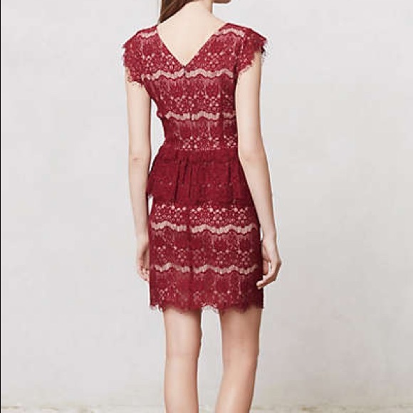 Maeve Elsa Lace Peplum Dress Anthropologie NWT M - Picture 2 of 7